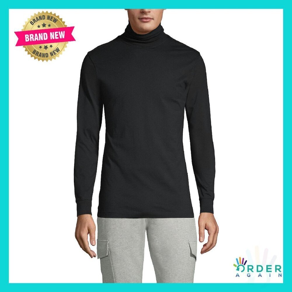 Classic Cotton Turtleneck Sweater Men's Pullover Cozy Minimal Chic